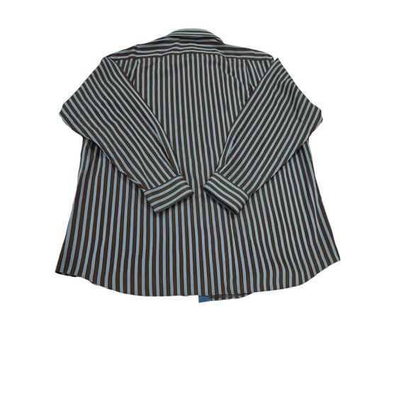 NWT Paul Fredrick Tailor Fit  LS Dress Shirt  Brown Neck:18 - Picture 2 of 5